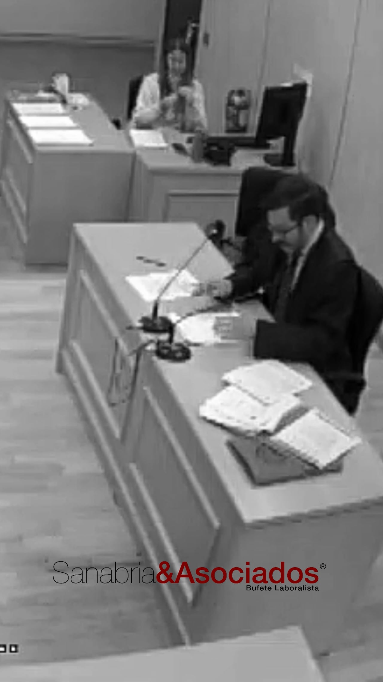 Alberto Benítez Sanabria en un juicio ante el Juzgado de lo Social de Sevilla
