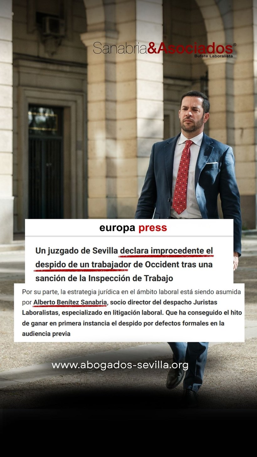Europa Press se hace eco de un despido declarado improcedente por Sanabria & Asociados